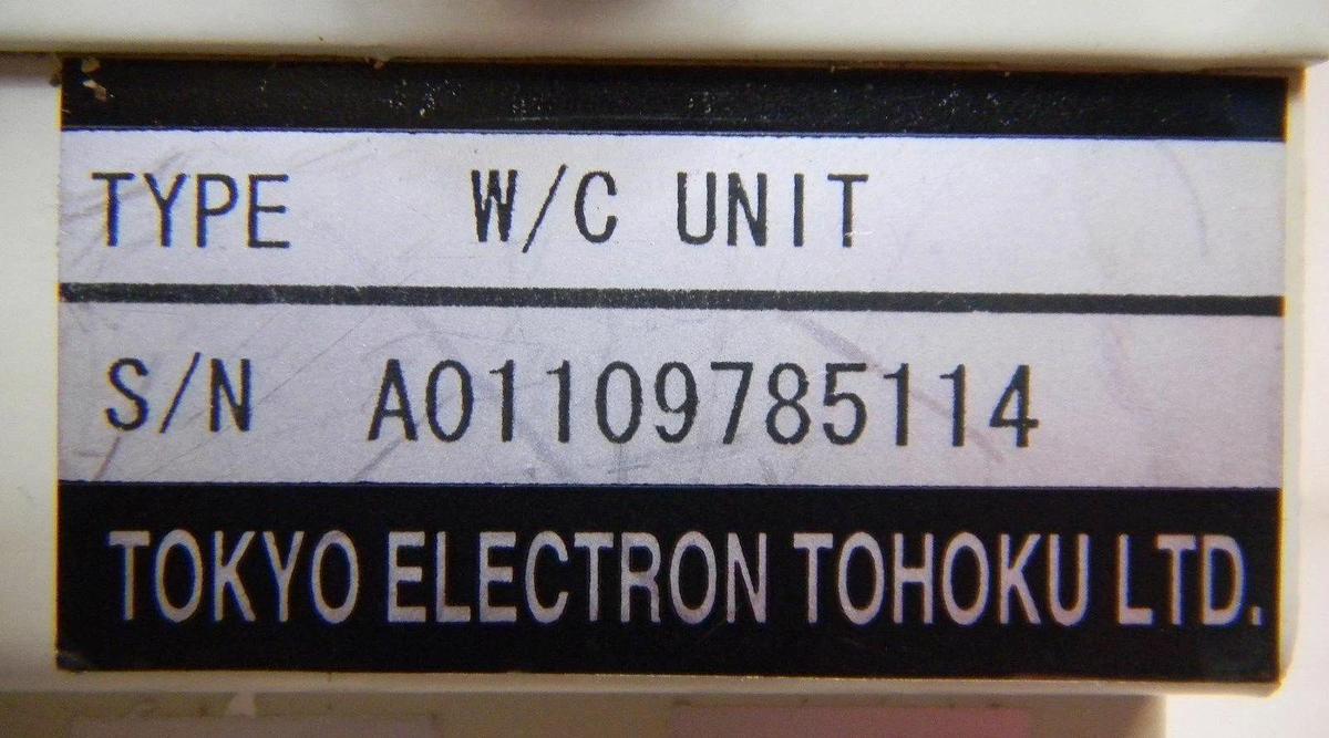Used Tokyo Electron Limited Water Cooling Unit, W/C Unit, S/N A01109785114, Used