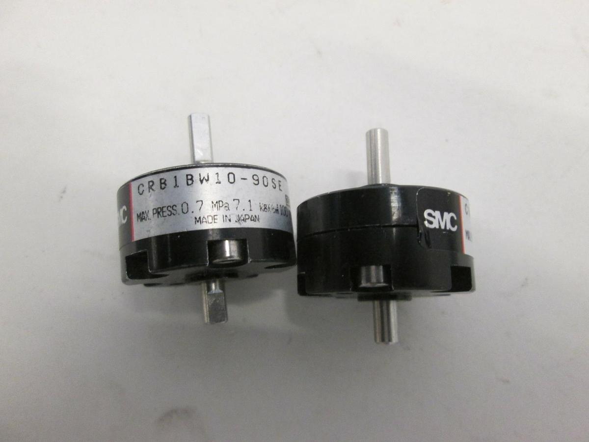 Used SMC, CRB1BW10-90SE, Miniature Rotary Actuator, Used, Lot of 2