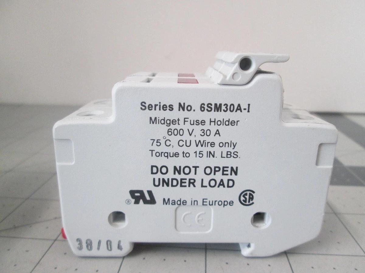 Marathon, 6SM30A-I, Midget Fuse Holder, 600V, Used, Lot of 4