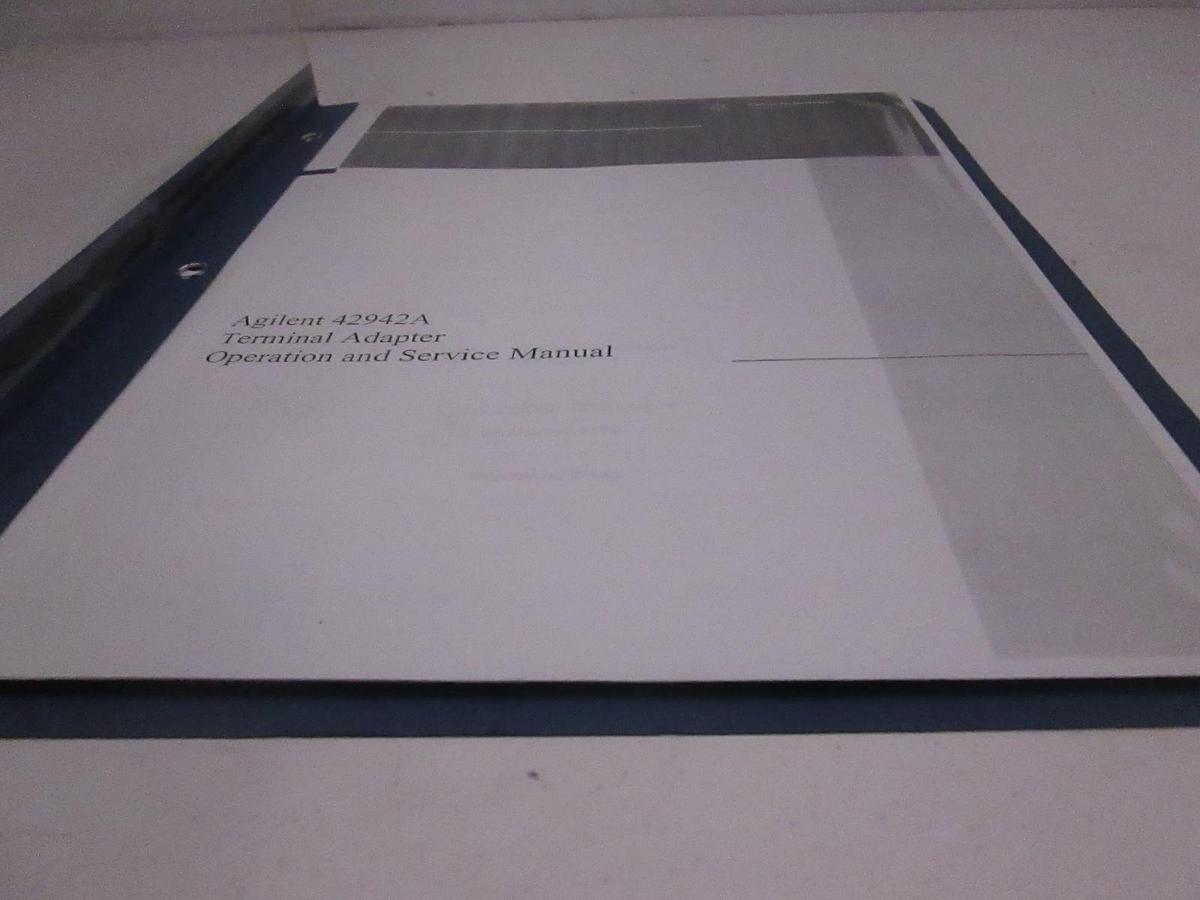 Used Agilent 42942A Terminal Adapter Operation and Service Manual, Used