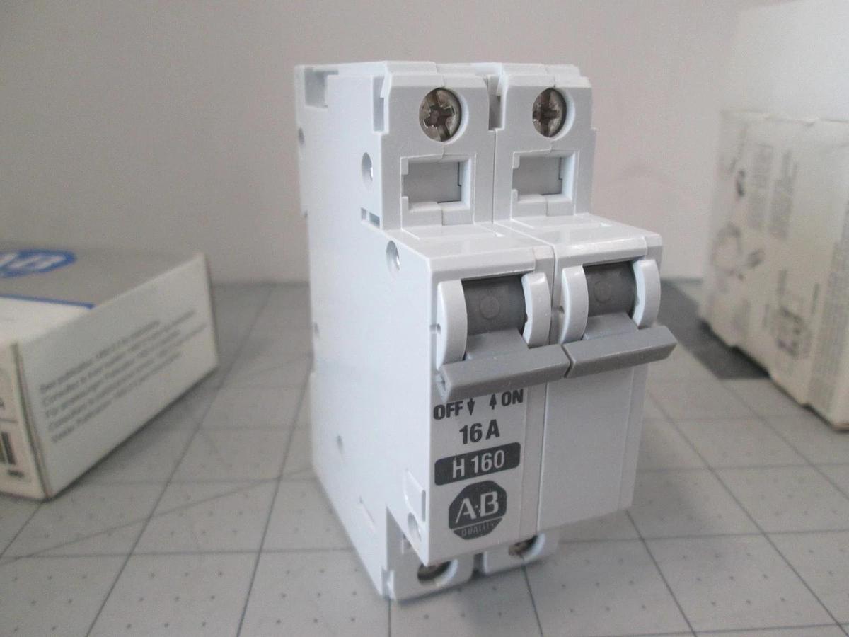 Allen Bradley, 1492-CB2H160, 2 Pole Circuit Breaker, New, Lot of 2