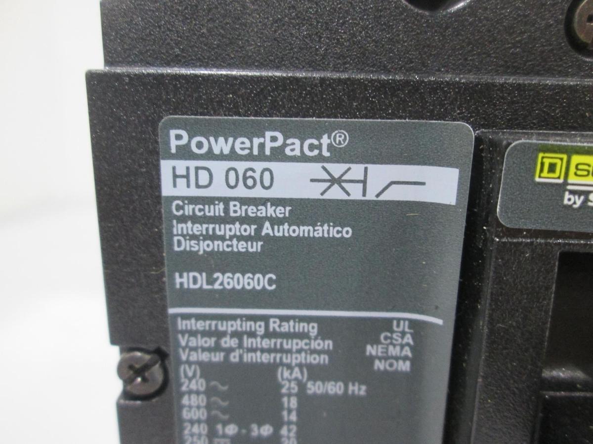 Schneider Electric, PowerPact, HD 060, Circuit Breaker, HDL26060C, 60A, New