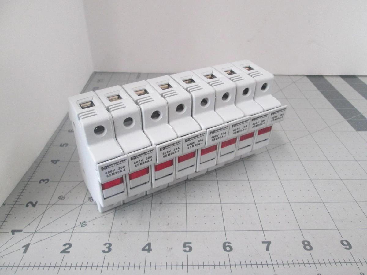 Marathon, 6SM30A-I, Midget Fuse Holder, 600V, Used, Lot of 4