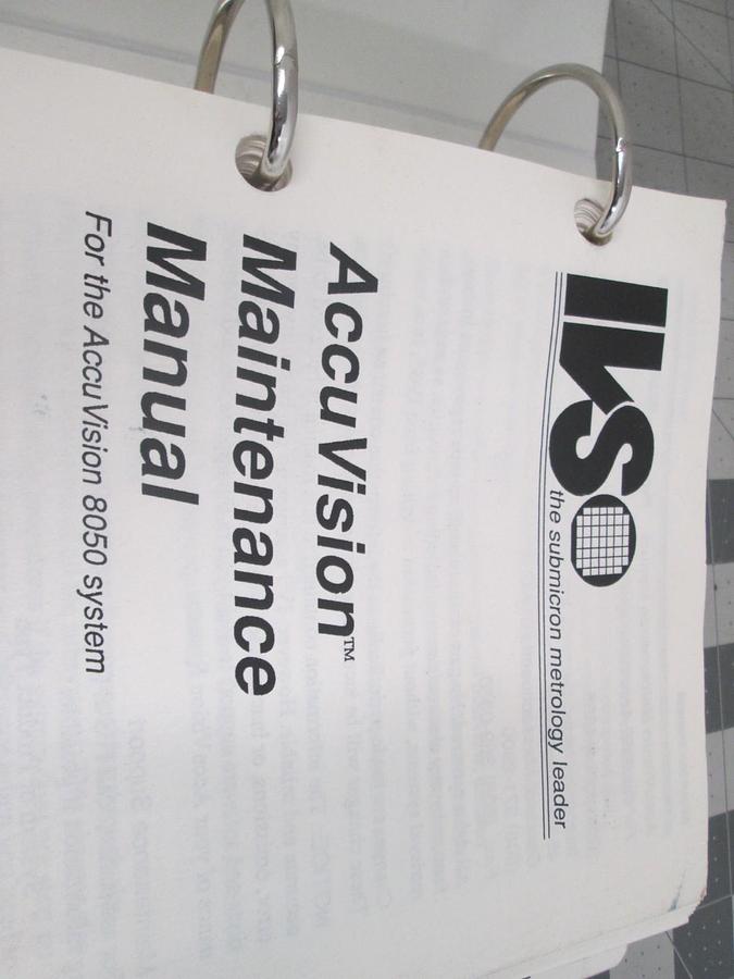Used IVS, AccuVision Maintenance Manual for AccuVision 8050 System, Used