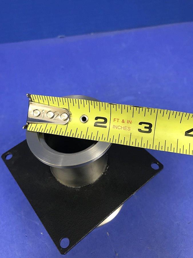 Used SS Vacuum Fitting: NW50 x NW40 Full Nipple Adapter w/ Mounting Bracket