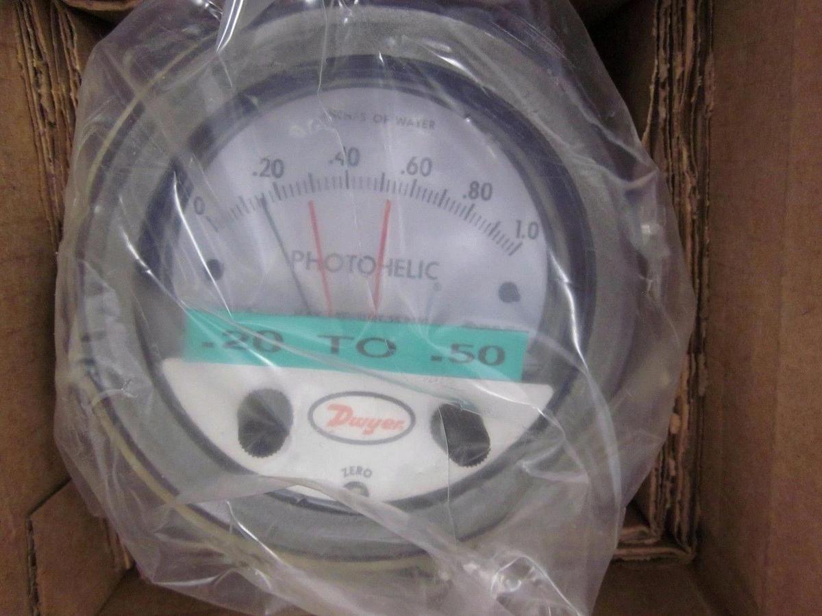 Used Dwyer 3001 Photohelic Pressure Switch/Gage MODULE ONLY, 0-1.0" of Water, Used