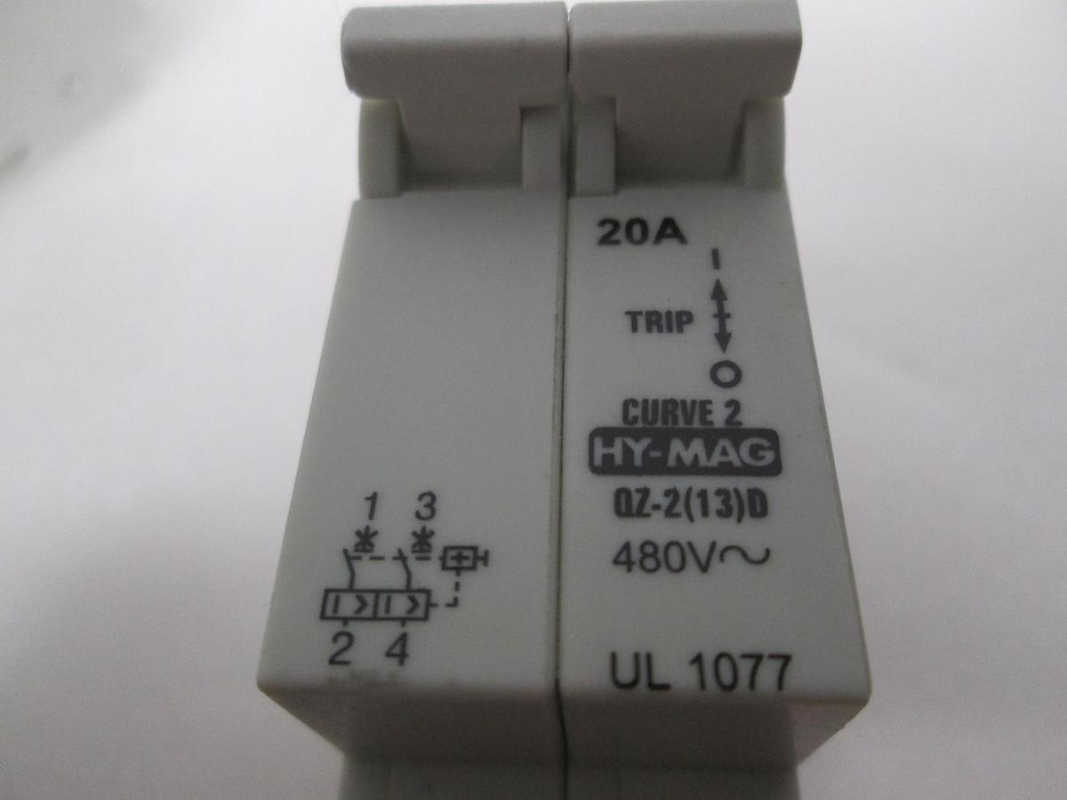 CBI, Hy-Mag QZ-2(12)D, Circuit Breaker, 20A, 480V, UL 1077, New, Lot of 2