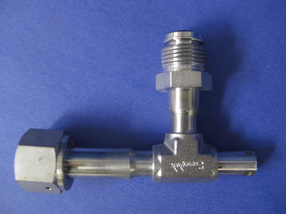 Used Swagelok TEE Assy, 1/2" MVCR x 1/2" FVCR x 1/2" Tube Buttweld, Lot of 2