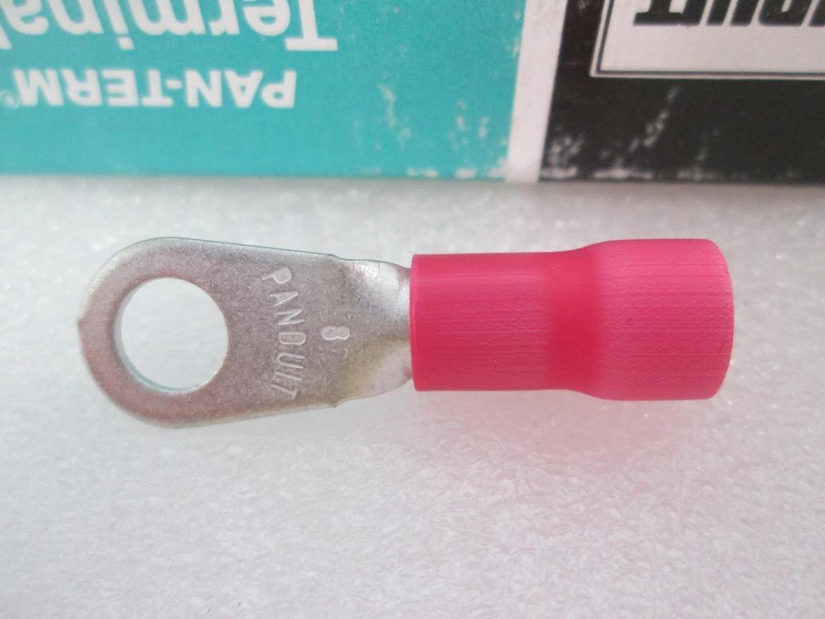 Panduit, Pan-Term Terminals, PV8-14R-Q, Stud 1/4, Wire Size 8, New, Lot of 23