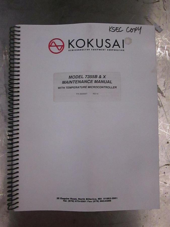 Used Kokusai Apex 7355B And X Maintenance Manual with Temp Microcontroller, Used