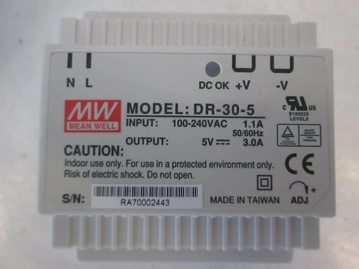 Mean Well DR-30-5, 100-240VAC, NIB