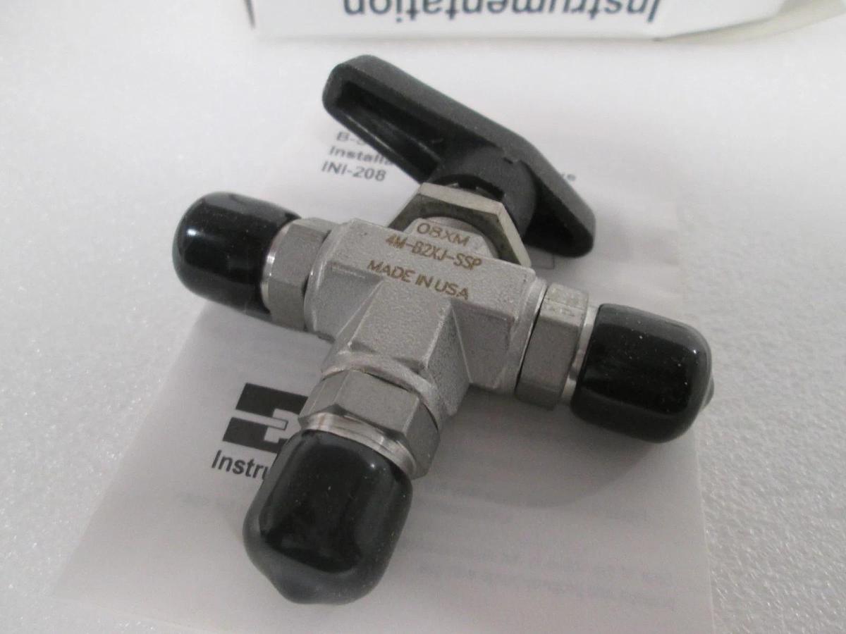 Parker, Ball Valve, 4M-B2XJ-SSP, 3-Way B- Series Valve, New