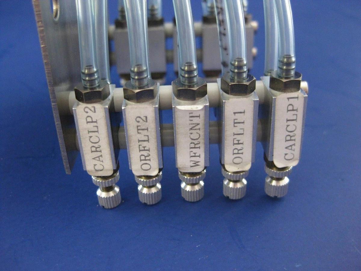 Kuroda SPE-H Flow Control Valve Assembly with 10 Elbow Valves, Used