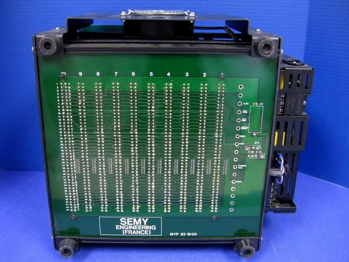 Used Semy Engineering MYPRO Card Cage w/ 10 Boards + MYP 820800A Front Board, Used
