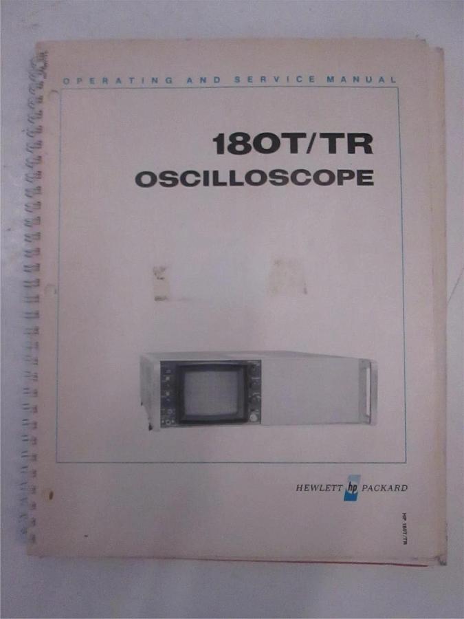 Used HP 180T/TR Oscilloscope Operating and Service Manual, Used