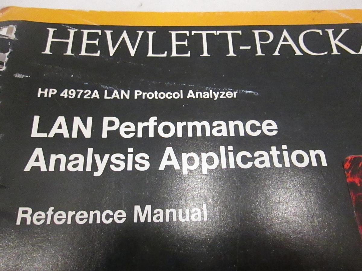 Used HP 4972A LAN Protocol Analyzer Reference Manual, Used