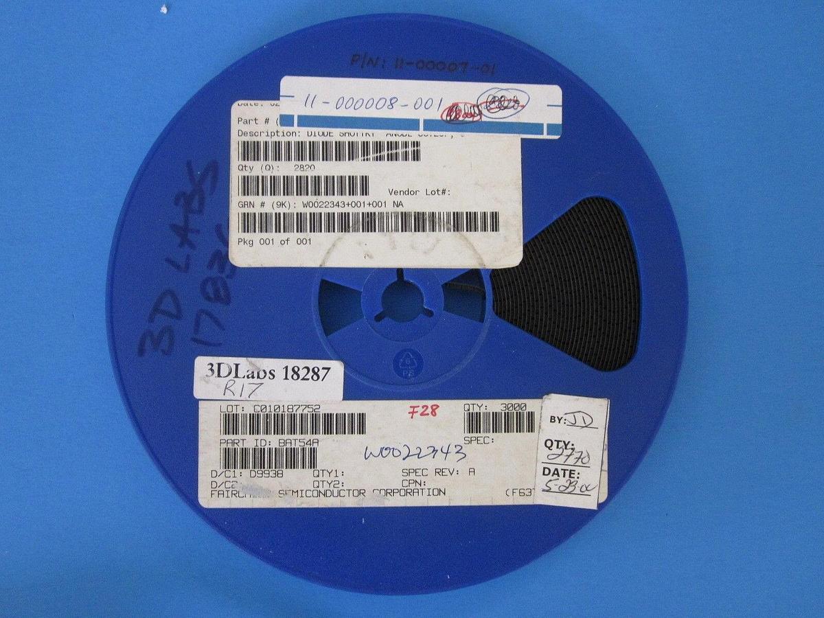 Schottky Barrier Diode P/N BAT54A, Qty 2700