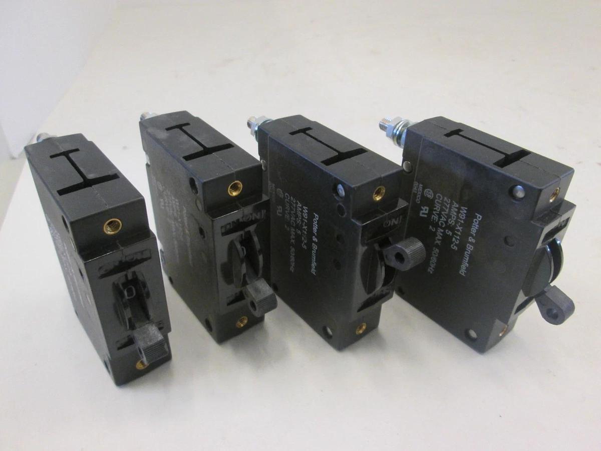 Used Potter & Brumfield, W91-X112-5, Circuit Breaker Switch, 5A, Used, Lot of 4