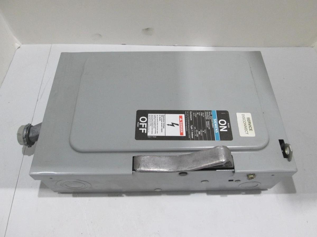Used Siemens, I-T-E, F351, Enclosed Switch, Heavy Duty, 30A, 600V, Used