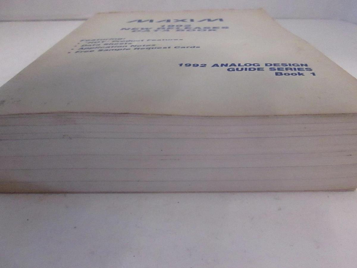 Used Maxim 1992 New Releases Data Book Analog Design Guide Series Book 1, Used