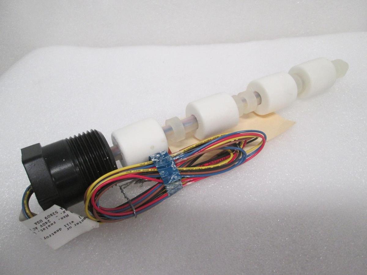 Used GEMS, Level Sensor, 100-087, 4-SPST, Plastic, 7.2 LG, New