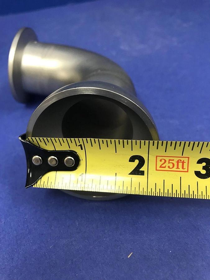 Stainless Steel 90° Elbow Vacuum Pipe w/ 50/30 Ball Socket to NW40, Used