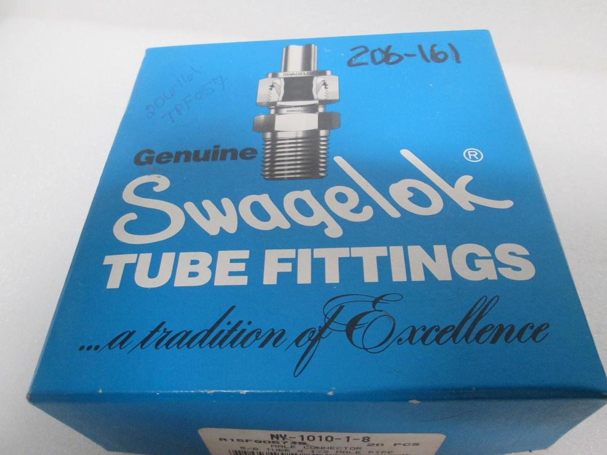 Swagelok, NV-1010-1-8, Male Connector, 5/8 Tube x 1/2 Male Pipe, New Lot of 21