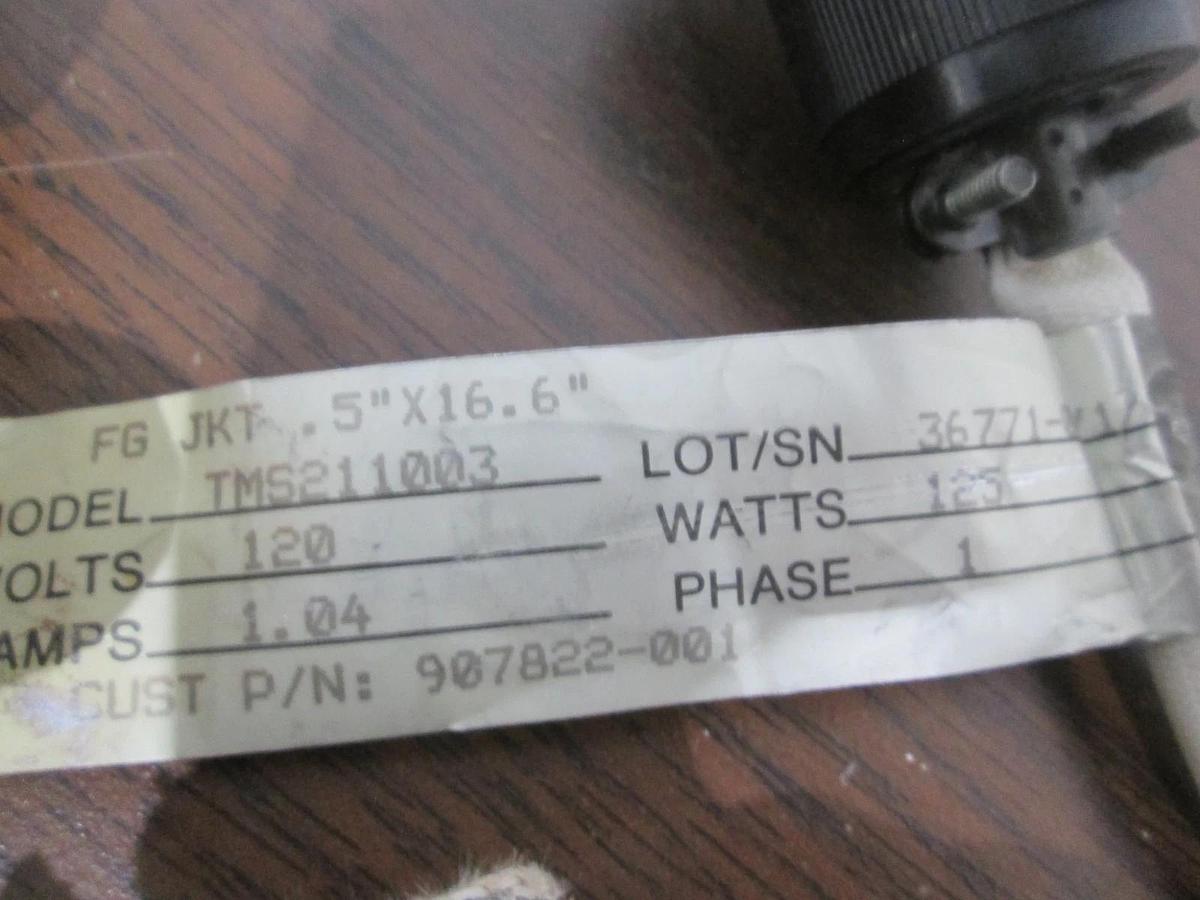 Used BriskHeat, TMS211003, Insulator Jacket, 120V, 1.04A, 125W, Single Phase, Used