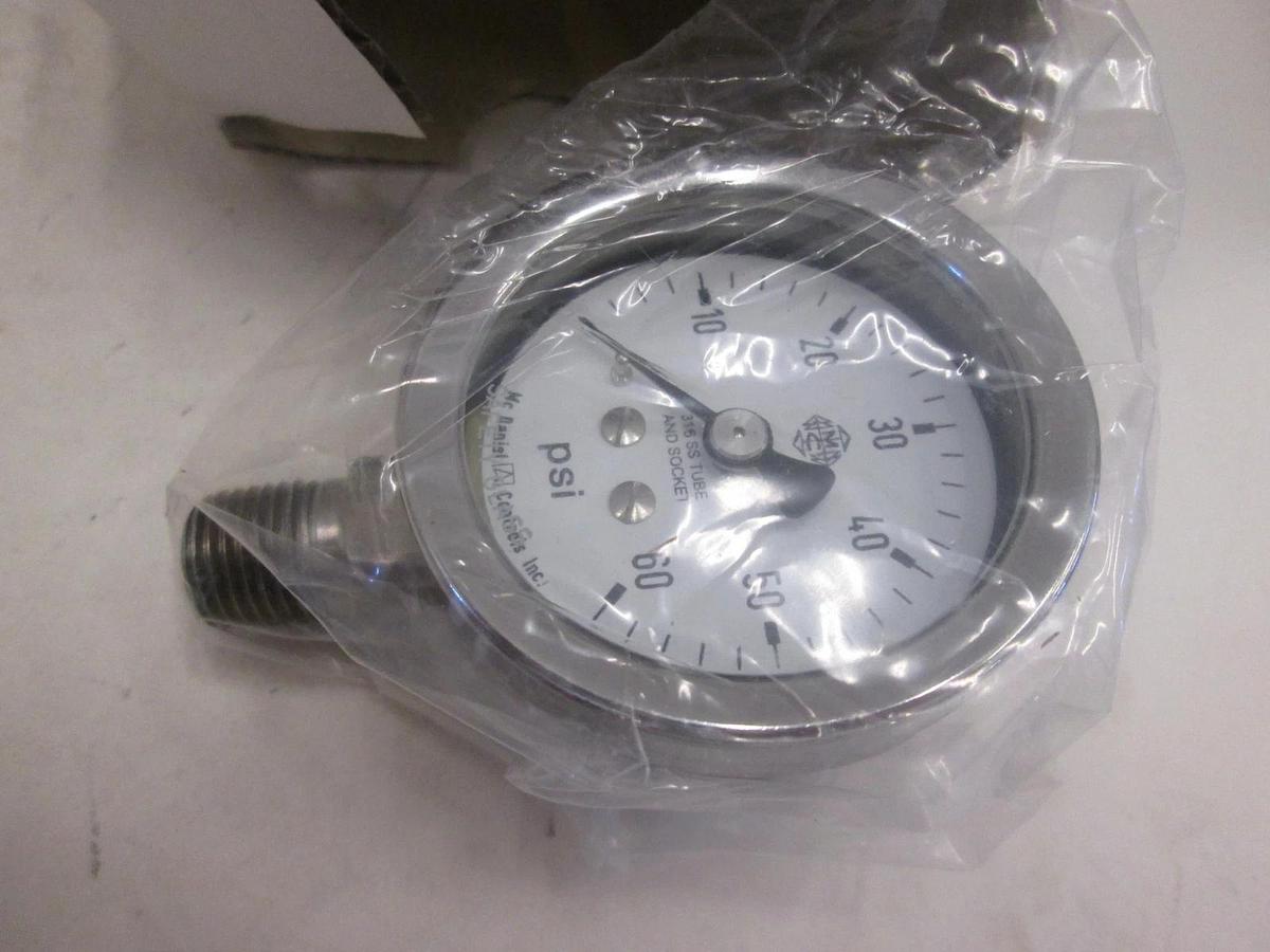 McDaniels, 233-177151, GAUGE, 0-60 PSI, 1/4 NPTM, SST, New
