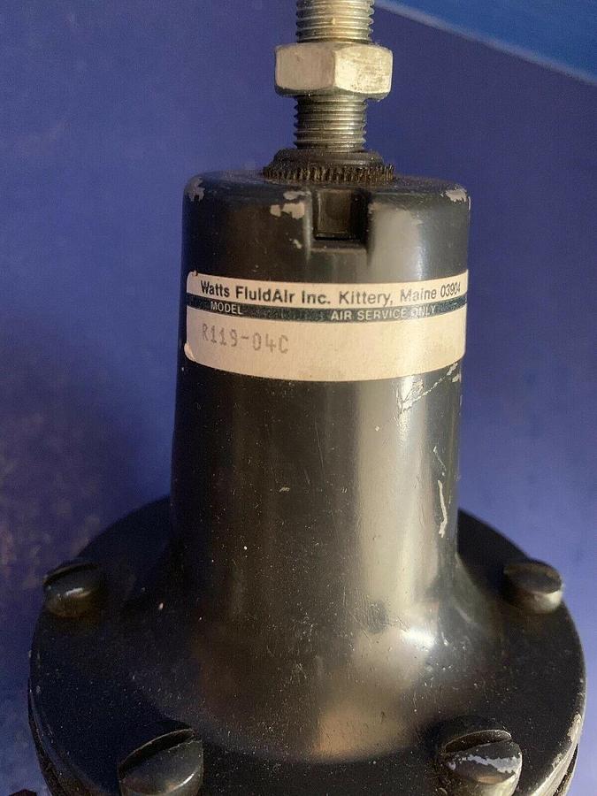 Used Watts R119-04C Air Regulator Assy w/ Hanson 3000 Push-Tite Coupling, Used