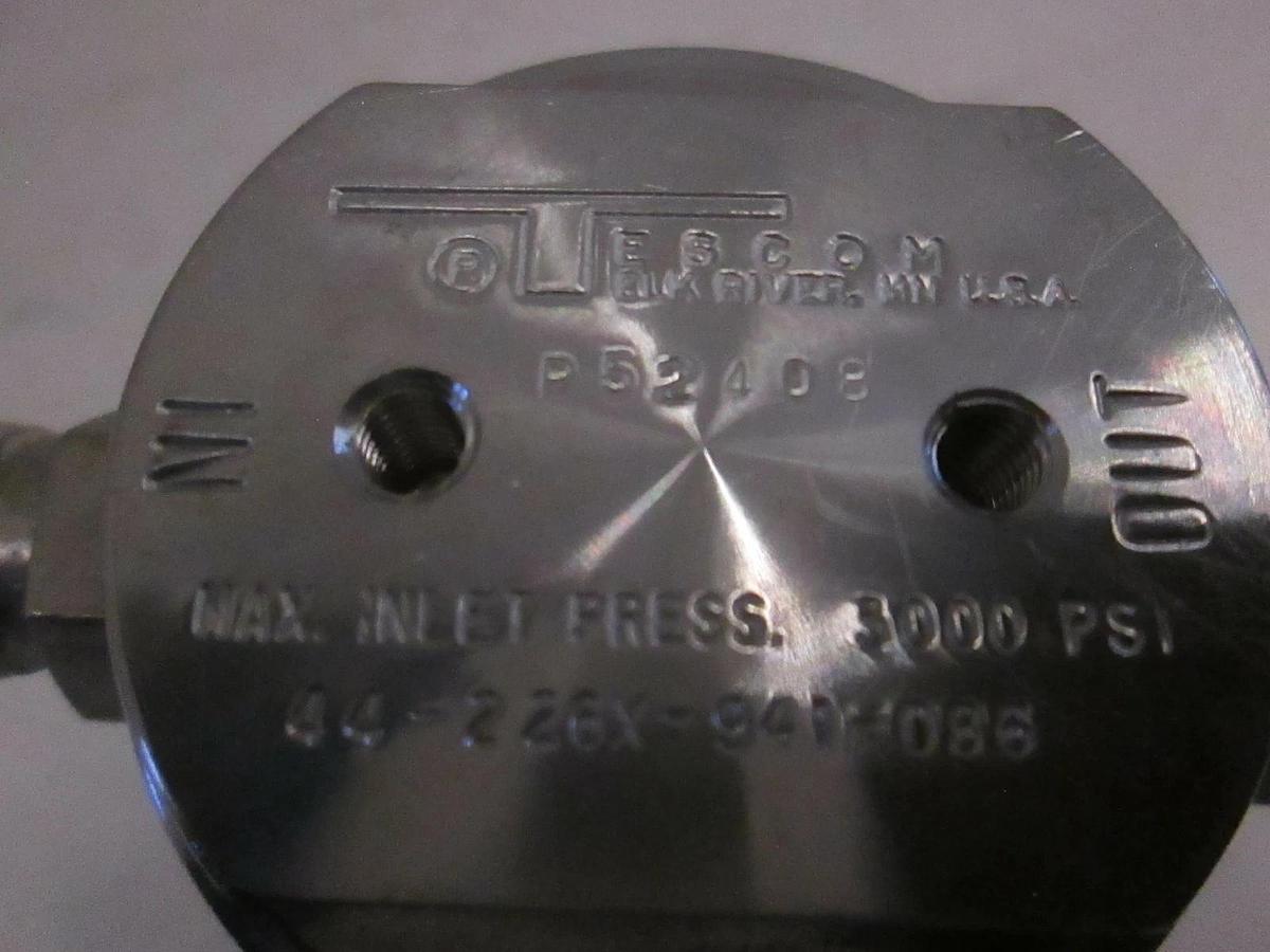 Used Tescom Stainless Steel Regulator, 44-226X, 50 PSIG Max Outlet, Used