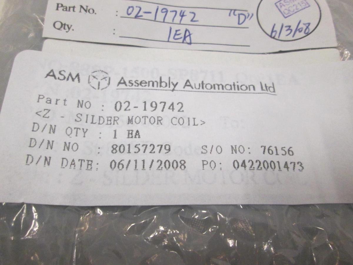 ASM, Z- Silder Motor Coil, 02-19742, New