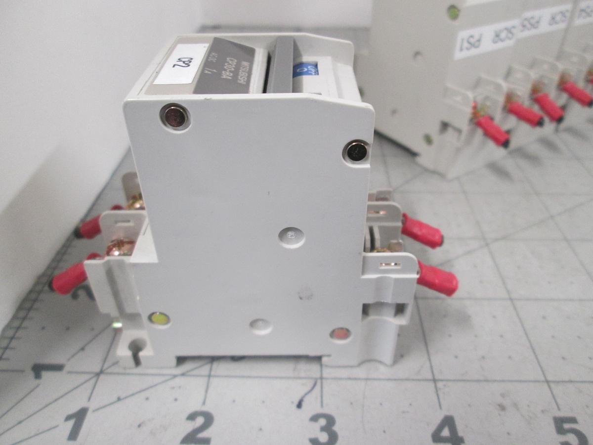 Used Mitsubishi, CP30-BA, 2 Pole 1A, 220VAC Circuit Protector 2.5kA, Lot Of 5