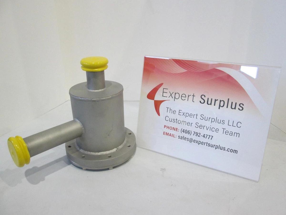 Used MDC, Right Angle NW 40 Inlet and Outlet Particle Pump Trap, Used