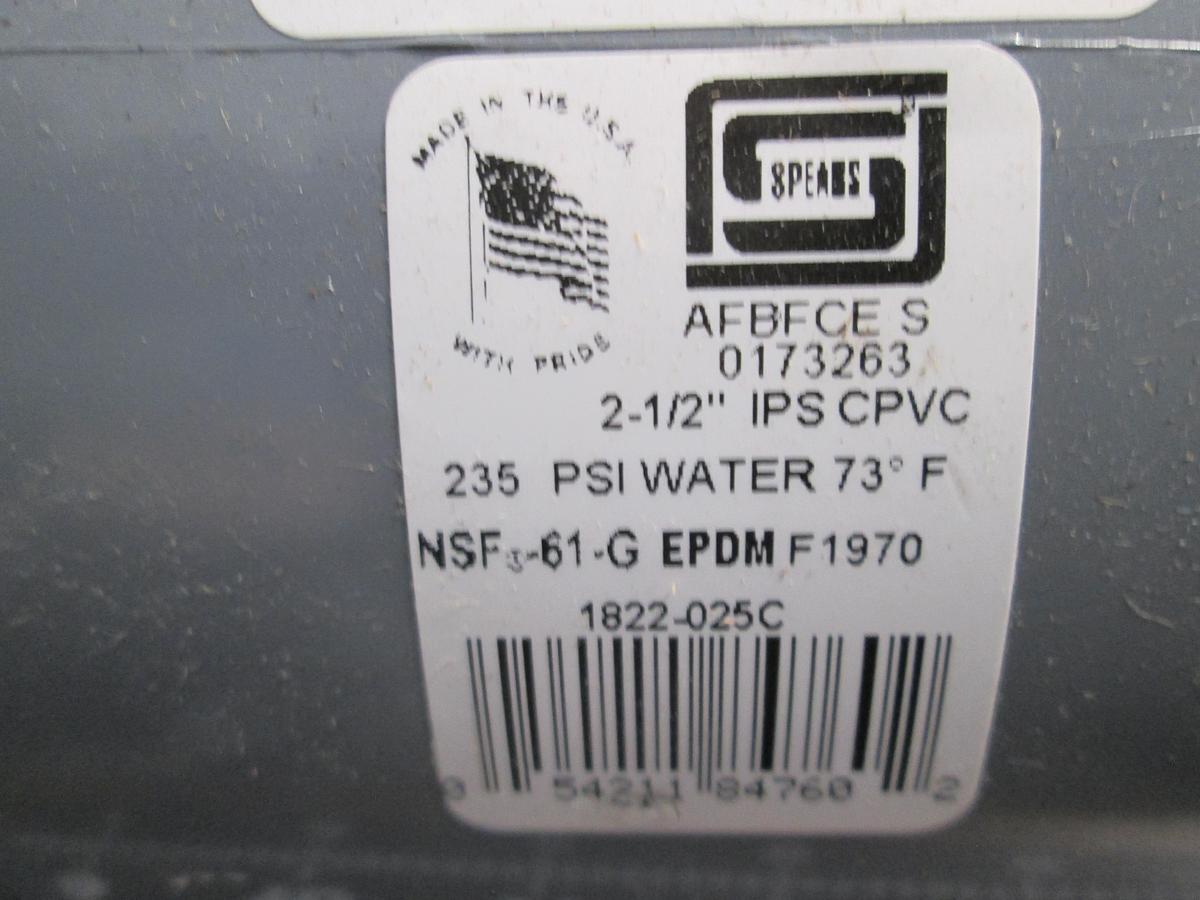 Spears, 1822-025C, 2-1/2" CPVC True Union Ball Valve EPDM 235 PSI