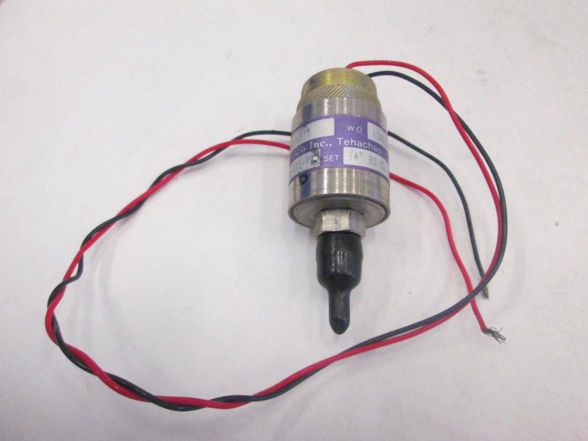 Used Wasco, Pressure Switch, 1A, 115V, V250-21L2B-X/6379, Used