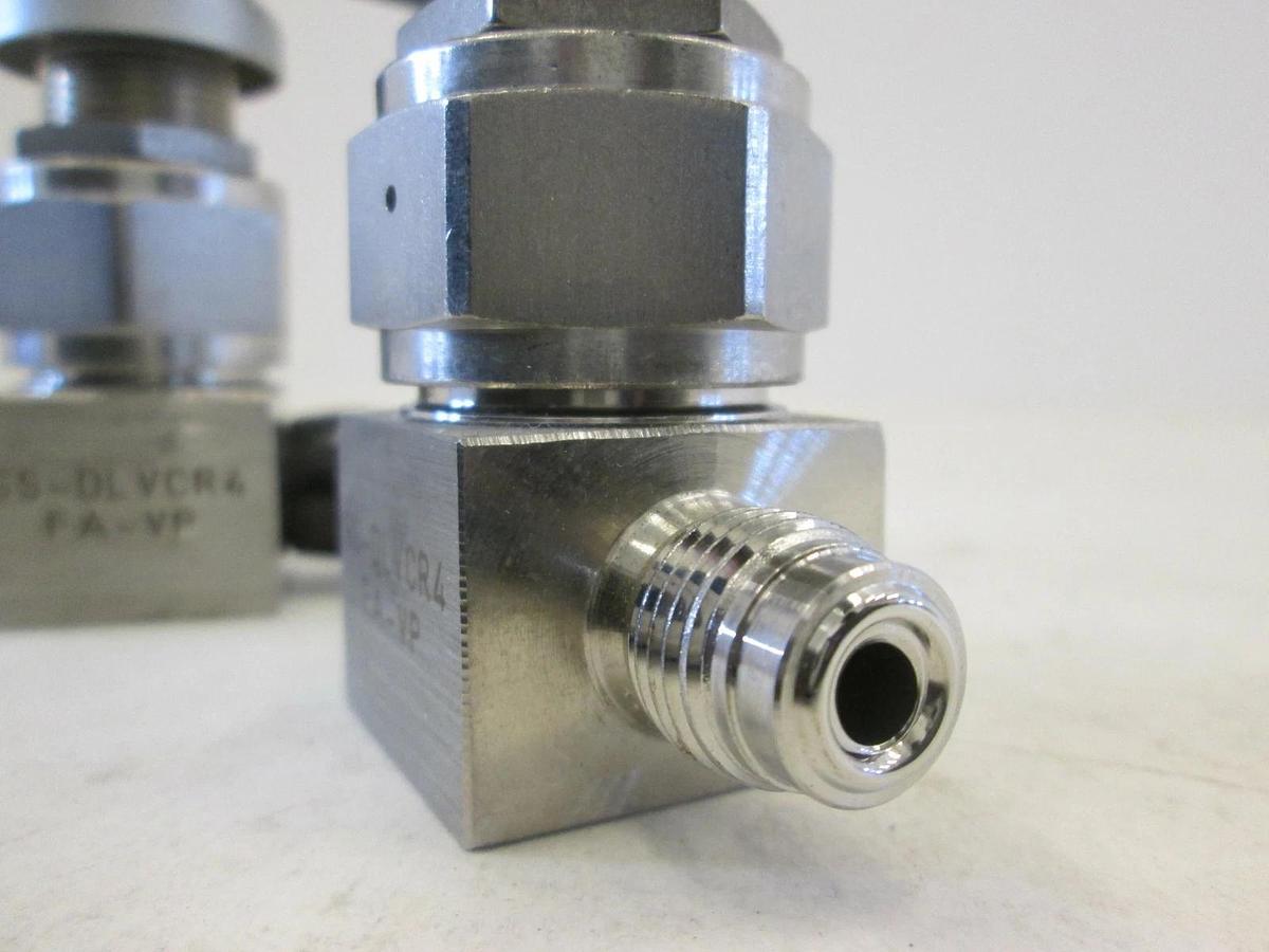 Used Nupro, SS-DLVCR4-FA-VP, Diaphragm Sealed Valve, 1/4 MVCR, Used, Lot of 2