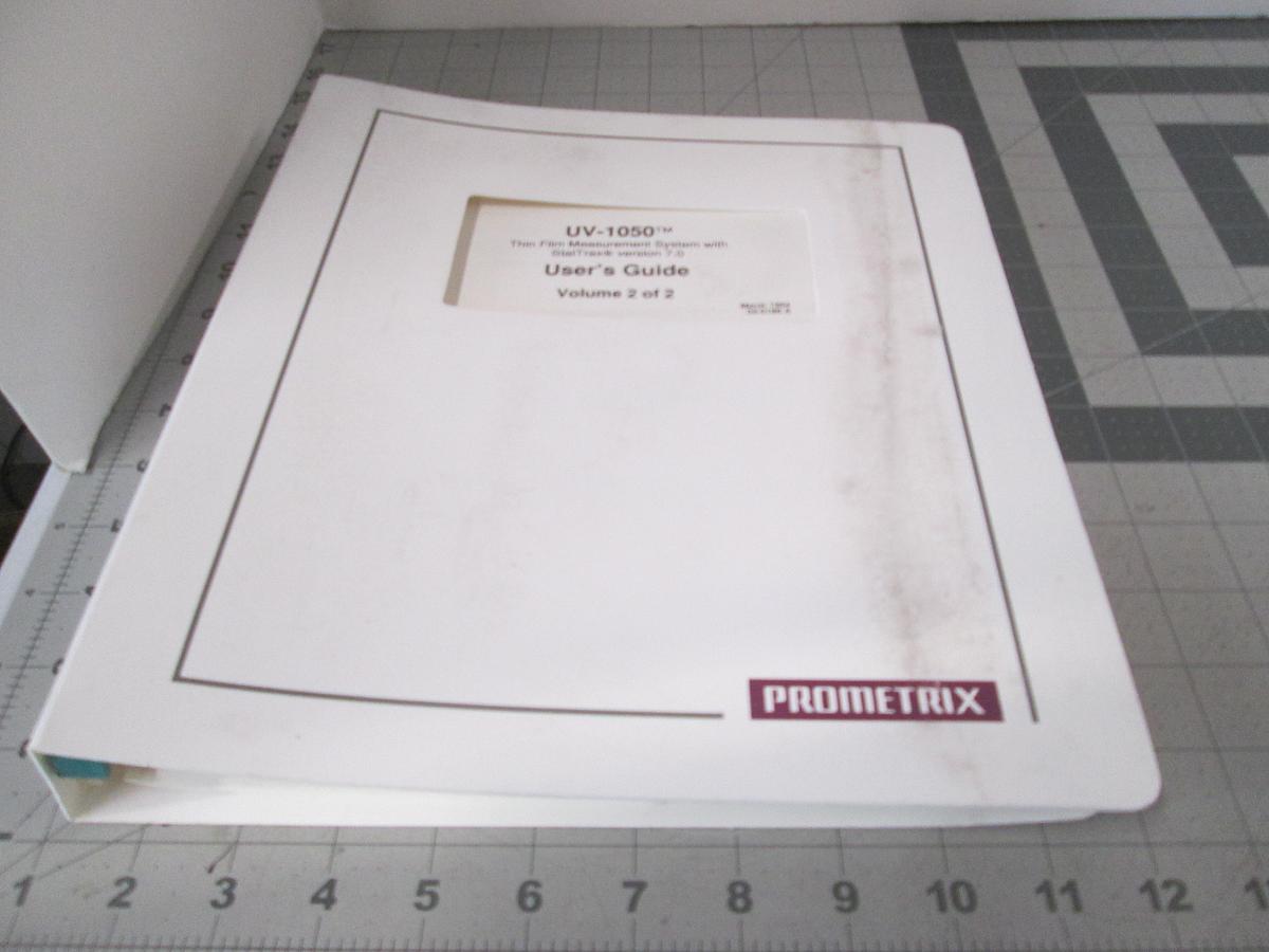 Used Tencore, UV-1050, StatTrax Version 7.0 Volume 2, User's Guide, Used