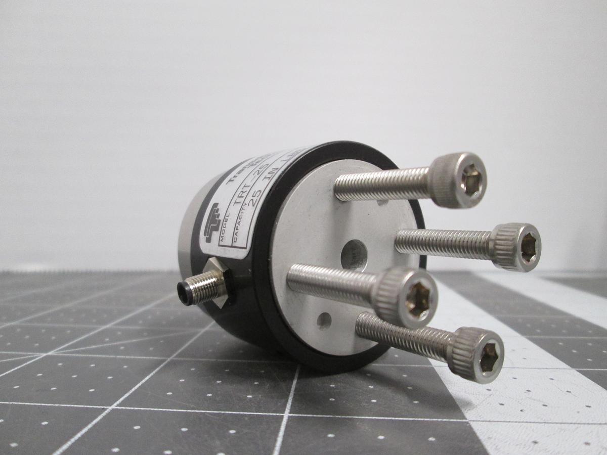 Used Transducer Techniques TRT-25 Reaction Torque Sensor Load Cell 25 In-Lbs
