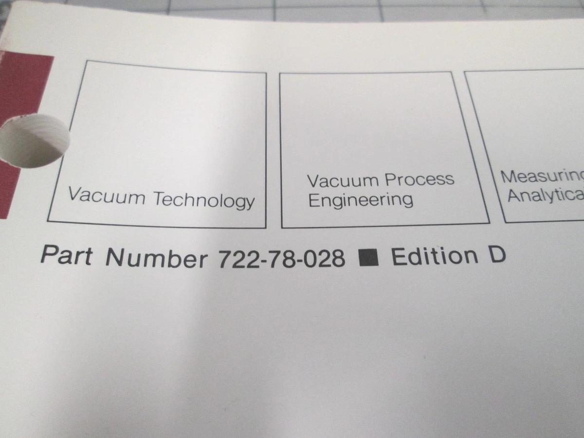 Used Leybold, Trivac BCS Modular Systems Manual, 722-78-028, Edition D, Used