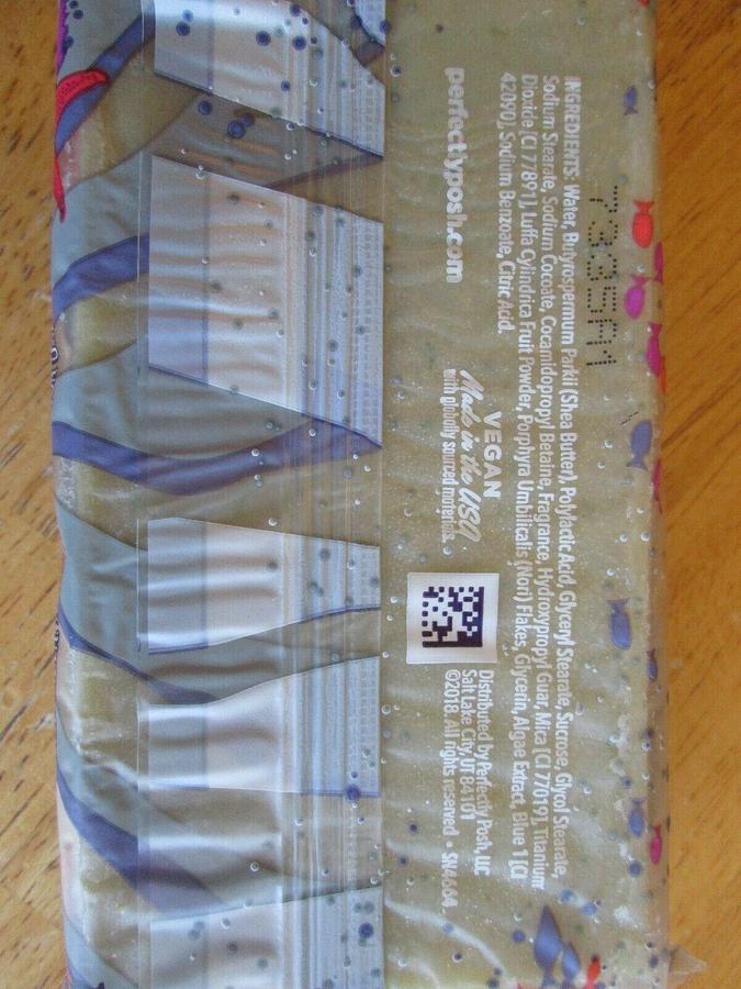 Used Perfectly Posh Oh My Shell Snarky Bar, Citrus Melon scent, exfoliating soap