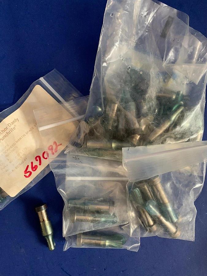 Anchor Danly Punchrite Round Perforating Punches, M2CP37 x 1.75, Lot of 4 New