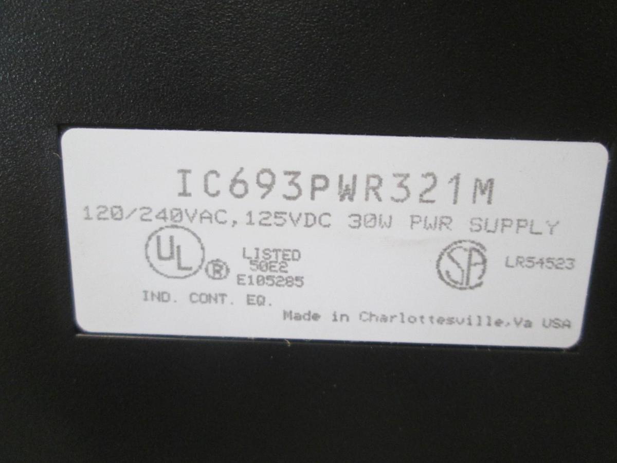 Used GE Fanuc, IC693PWR321M, 30W Power Supply, Series 90-30 Programmable Control Used