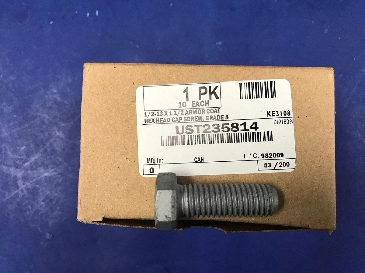 1/2-13 x 3" Armor Coat Head Cap Screw, Grade 8, UST235820, Box of 10