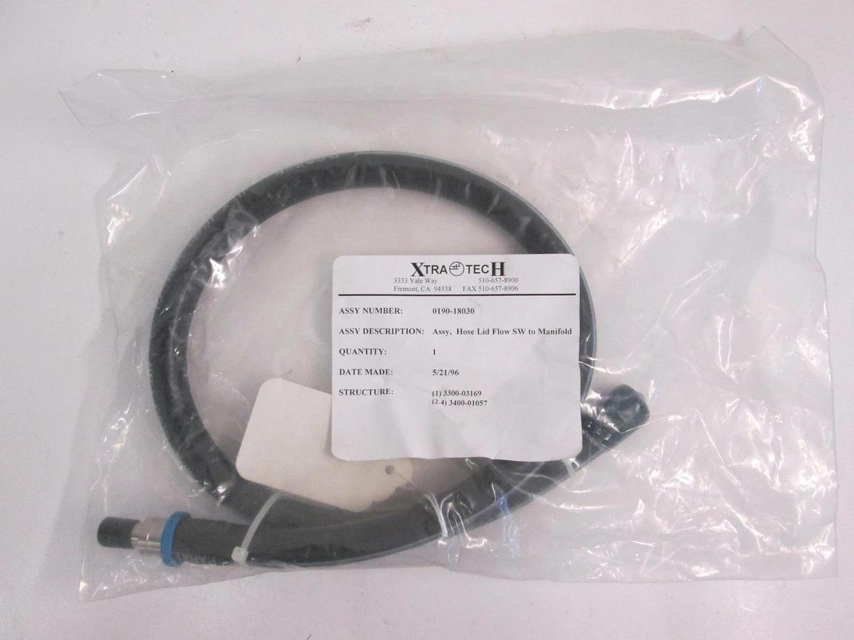 Used XtraTech 0190-18030 Hose Lid Flow SW to Manifold Assy, NIP