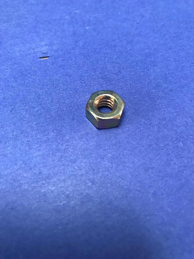 1/4-20 Finished Hex Nut, 25CNFH8Y Med. Carbon Steel, Zinc Yellow, Lot of 1392