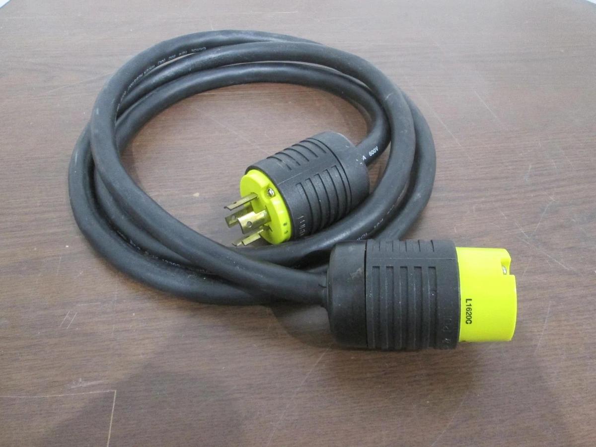 Used Carol Jacketed Cable, 12/4 90C (UL) w/L1620C Connector, Used