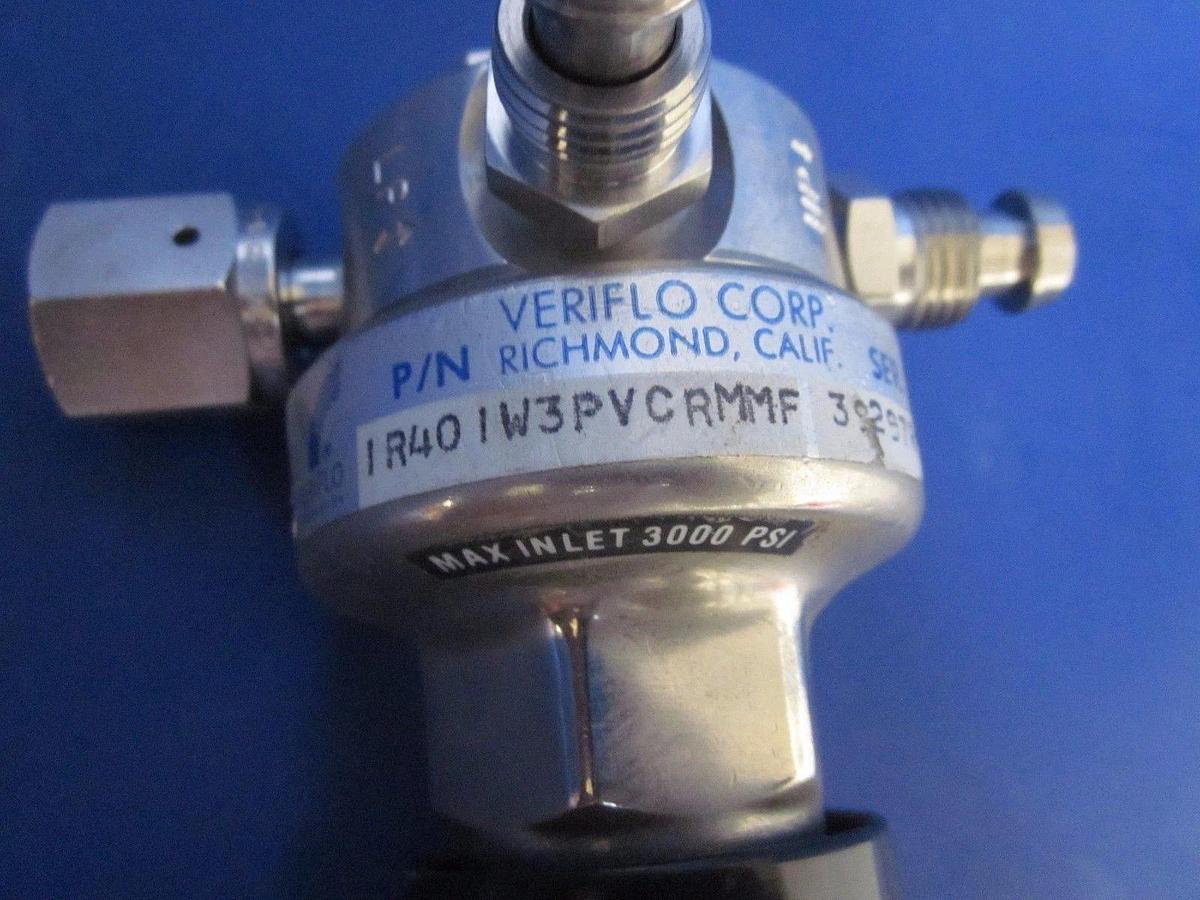 Used Veriflo IR401W3PVCRMMF General Purpose Regulator, 3000 psi, 3 Ports, Used