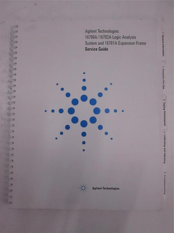 Used Agilent Tech 16700A/16702A Logic Analysis Service Guide, Used