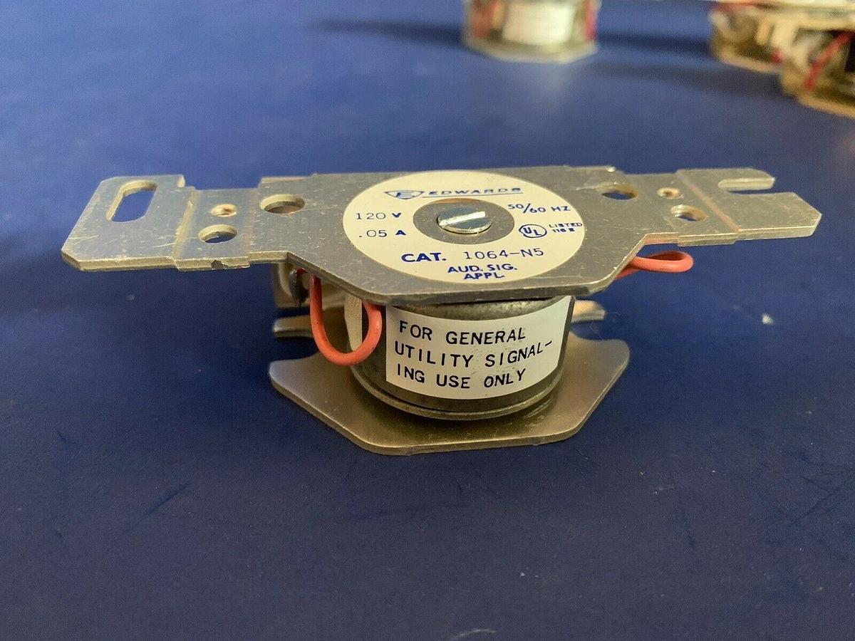 Used Edwards 1064-N5 or 1064-N Buzzer 120V 50/60Hz, Lot of 2 Used